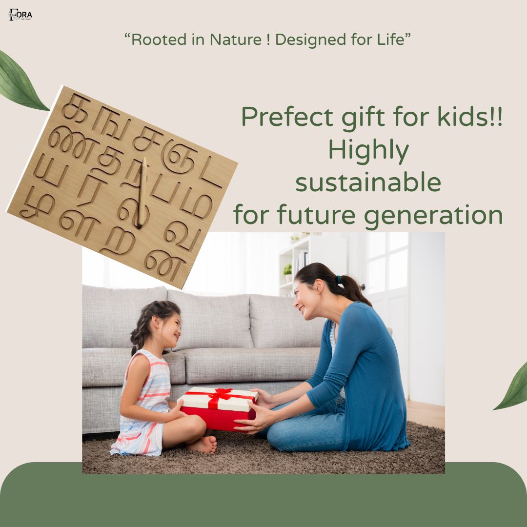 2 in 1 Eco - Friendly Tamil Fonts Tracing Boards for Kids - Image 3