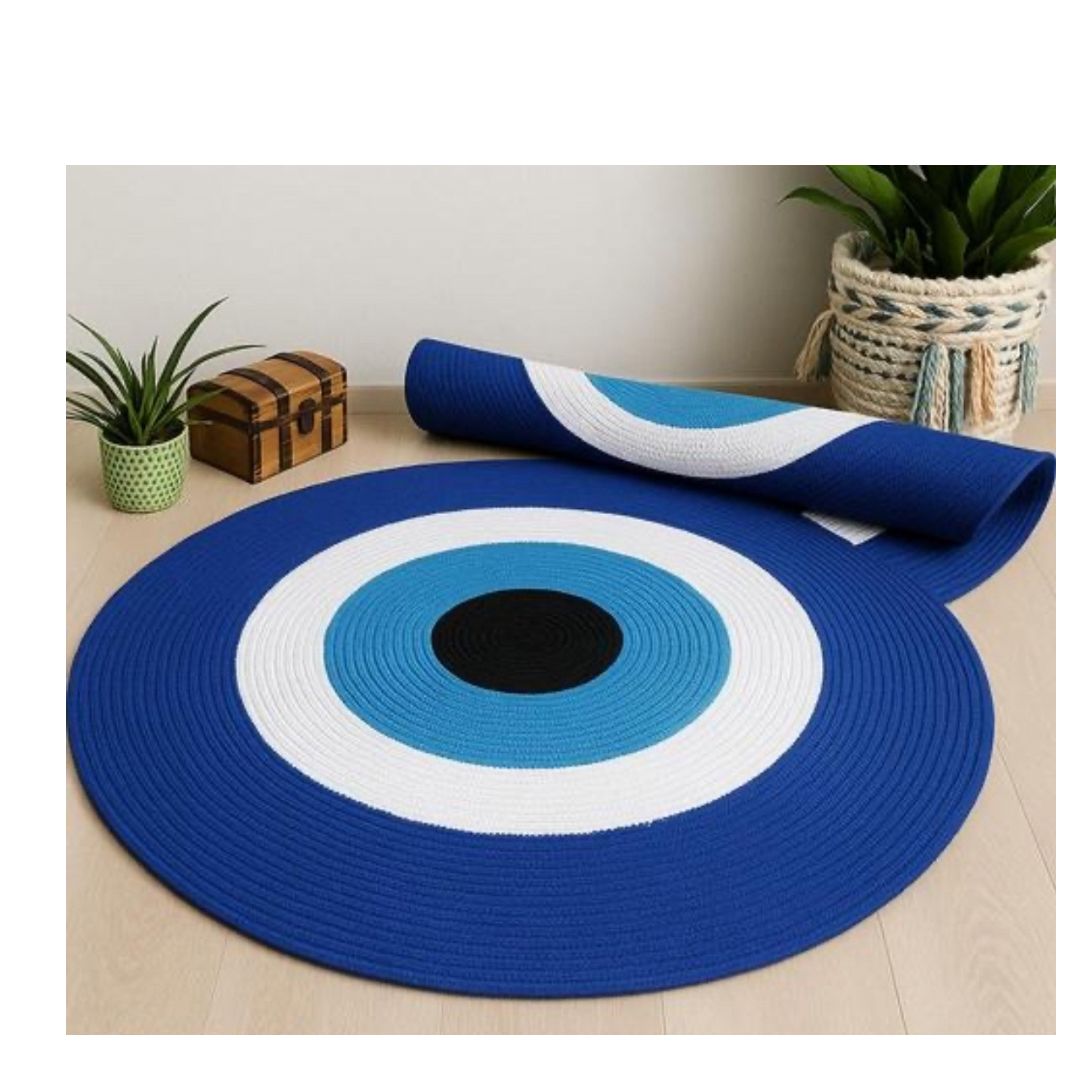 Natural Jute Reversible Rug Hand Braided Round Area Rug for Home Décor Reversible Rugs for Kitchen Living Room Entryway