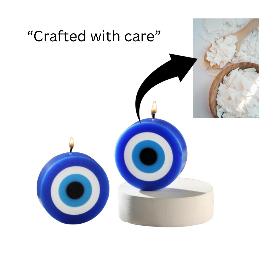 Handmade evil eye candle set of 2 | uncented - Image 3
